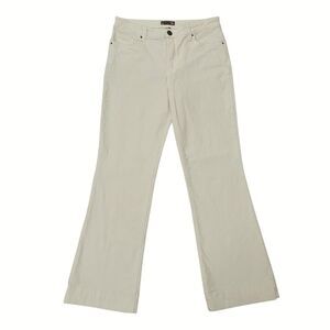 Kut from the Kloth Kelsey Corduroy Pants Womens 8 Ivory FAB AB Ankle Flare